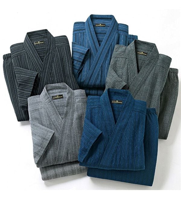 「さらっと快適しじら作務衣（メンズ和装・浴衣・和装グッズ）」｜詳細画像