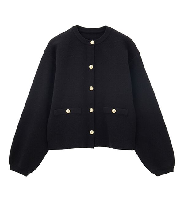 RANAN（ラナン）の「【4つの機能付き】洗える！ゴールド調ボタンニットカーディガン（ニットカーディガン）」｜詳細画像