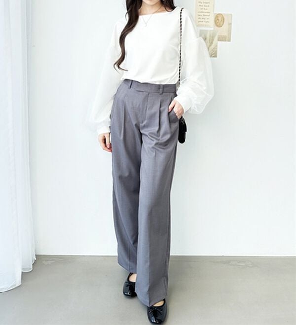 GeeRA（ジーラ）の「チュールボリュームスリーブトップス（カットソー）」｜詳細画像