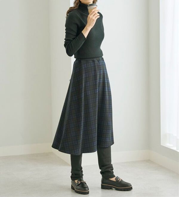 BELLUNA（ベルーナ）の「まるではく毛布！静電防止付レギンス付スカート（フルレングスパンツ）」｜詳細画像