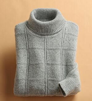 「まさに画期的裏暖かセーター（メンズニット・セーター）」｜杢グレー