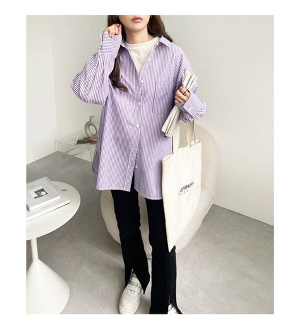 GeeRA（ジーラ）の「アソート柄オーバーサイズシャツ（シャツ）」｜詳細画像