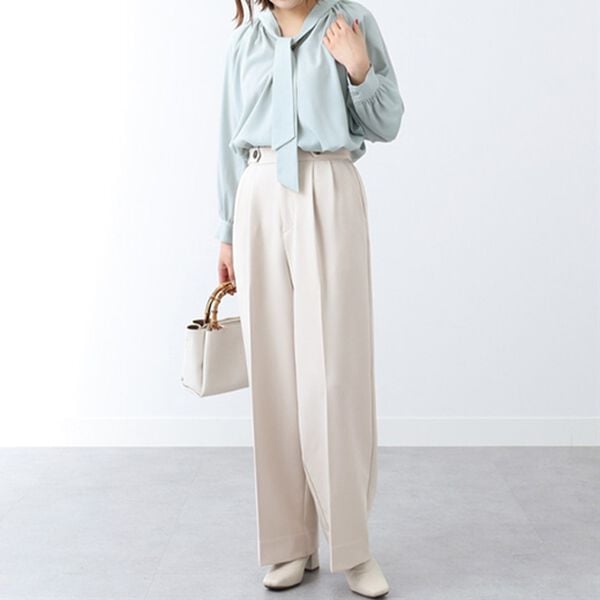 BELLUNA（ベルーナ）の「ボタンデザインセンタープレスワイドパンツ（ワイドパンツ・ガウチョ）」｜詳細画像