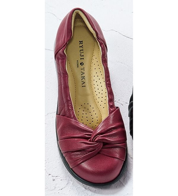 BELLUNA（ベルーナ）の「幅広牛革デザインパンプス（パンプス）」｜ワイン