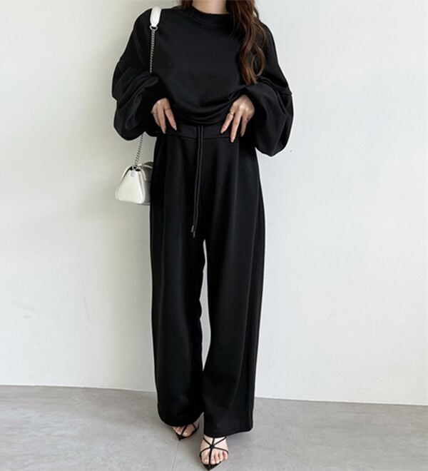 GeeRA（ジーラ）の「ダブルウエストワイドスウェットパンツ（その他パンツ）」｜詳細画像