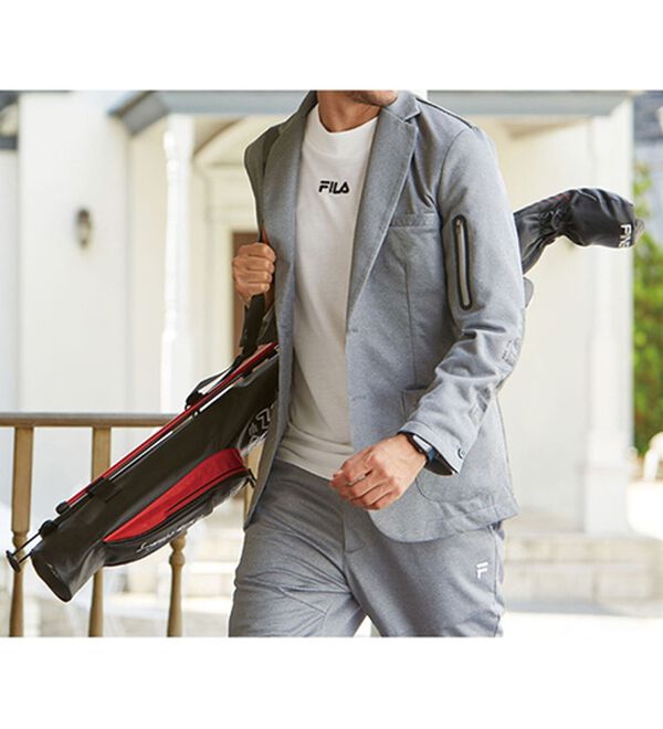 「＜フィラ＞吸汗速乾杢調ストレッチジャケット（メンズジャケット）」｜詳細画像