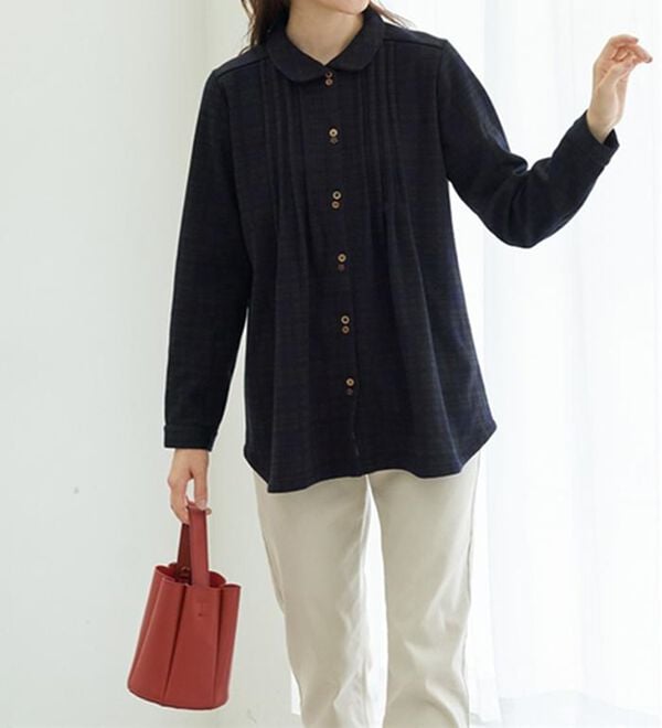 BELLUNA（ベルーナ）の「まるで着る毛布！静電防止付裏ファーブラウス（チュニック）」｜詳細画像