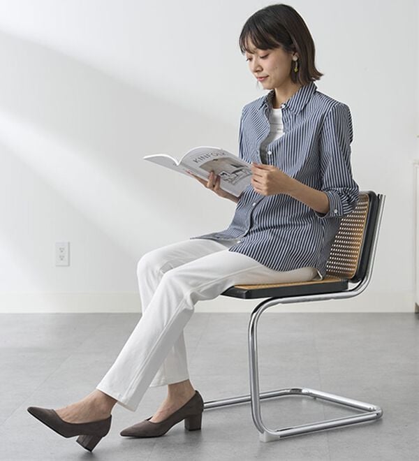 BELLUNA（ベルーナ）の「【選べる裏側】ぐん伸びニットデニムパンツ（フルレングスパンツ）」｜詳細画像