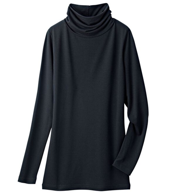 LAVIENNE（ラヴィエンヌ）の「＋５．２度のあったかインナー　ベリーヒート　タートルネック長袖（肌着・インナーウェア）」｜ブラック