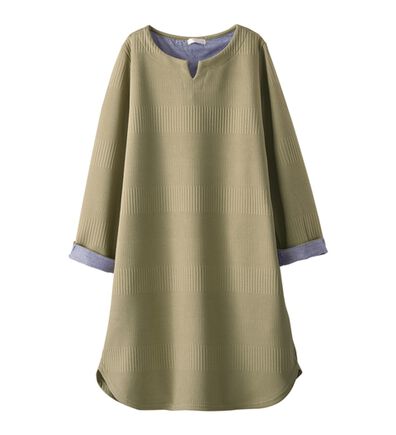 BELLUNA（ベルーナ）の「ボーダージャカード素材ワンピース（その他ワンピース）」