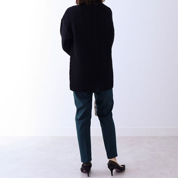 BELLUNA（ベルーナ）の「ヘリンボン柄ハイネックニットプルオーバー（ニット・セーター）」｜詳細画像