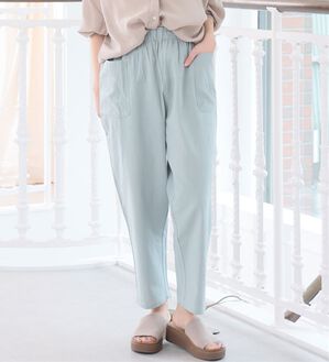 A HAPPY MARILYN（アハッピーマリリン）の「【Ｍ～８Ｌ】コットン１００％ウエストゴム＋紐サルエルパンツ（フルレングスパンツ）」｜ミントブルー
