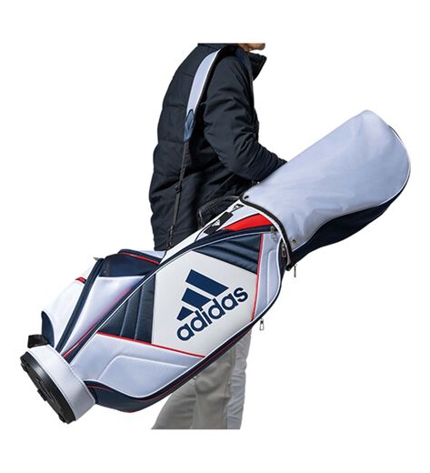アディダス キャディバッグ 軽量 軽量 コンパクト モノグラム スタンドキャディバッグ(男性キャディ