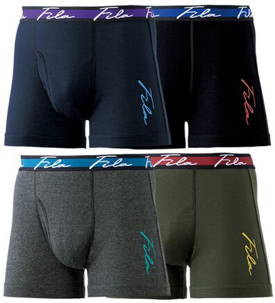 「【４枚組】＜フィラ＞ロゴデザインボクサーパンツ（メンズボクサーパンツ）」