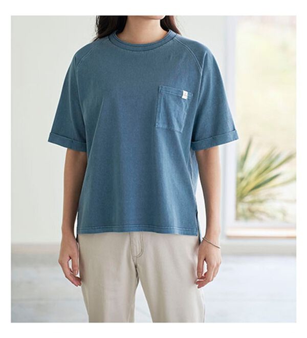 BELLUNA（ベルーナ）の「ビンテージ風コットン１００％ポケットＴシャツ（Tシャツ）」｜詳細画像