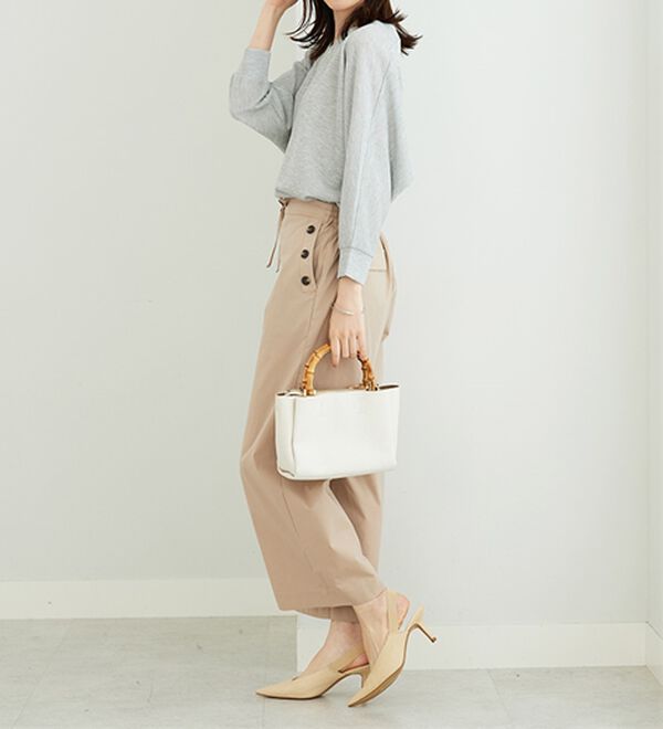 BELLUNA（ベルーナ）の「【2点セット】ネックレス付ラメ調ドルマンプルオーバー（カットソー）」｜詳細画像