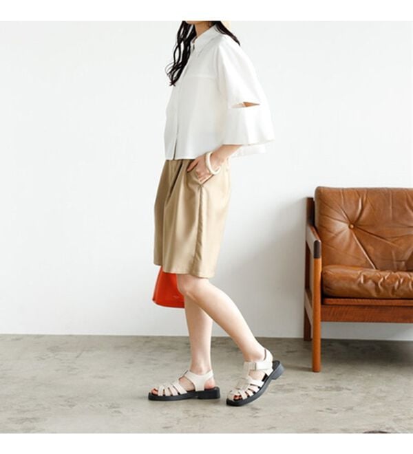 GeeRA（ジーラ）の「ハイウエストハーフパンツ（その他パンツ）」｜詳細画像