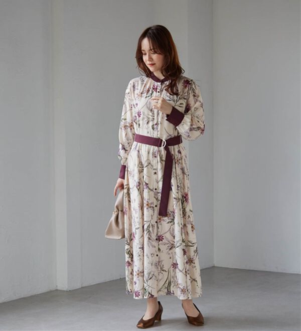 RANAN（ラナン）の「レトロフラワーシャツワンピース（プリントワンピース）」｜詳細画像