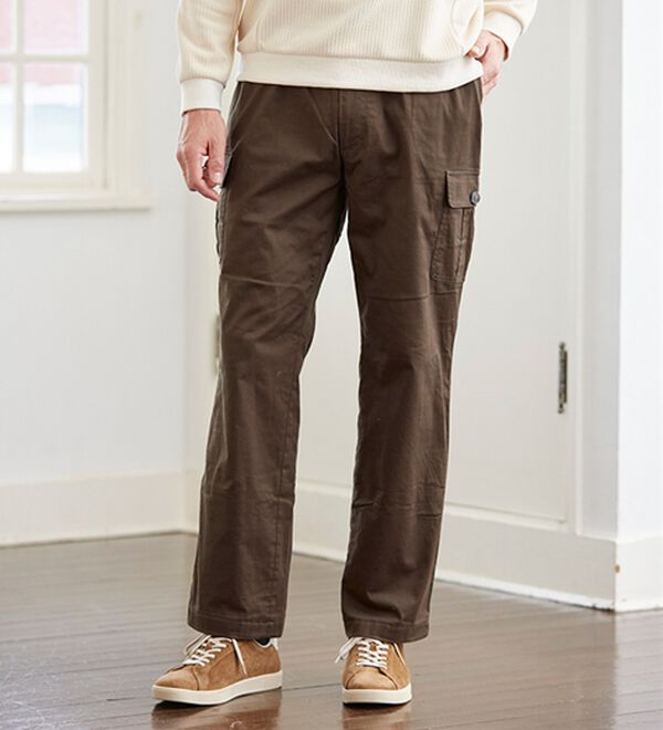 「＜コムルヴァン・オム＞ラクして暖か裏フリースパンツ（メンズフルレングスパンツ）」｜詳細画像