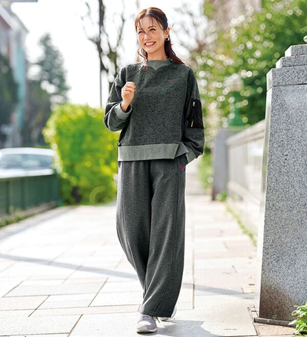 BELLUNA（ベルーナ）の「【ｍａｒｉｅ　ｃｌａｉｒｅ　ＳＰＯＲＴ】即お出かけ！バレルパンツ（フルレングスパンツ）」｜詳細画像