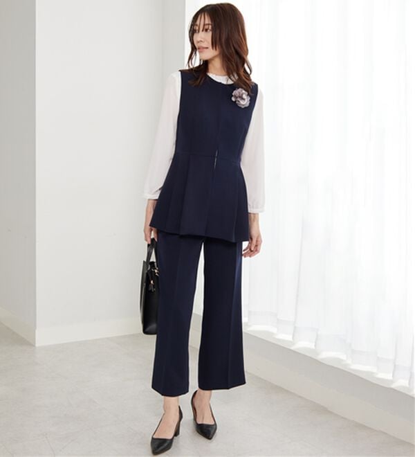 BELLUNA（ベルーナ）の「＜Ｃ／Ｓ＞ノーカラーペプラムジレ（ベスト）」｜詳細画像