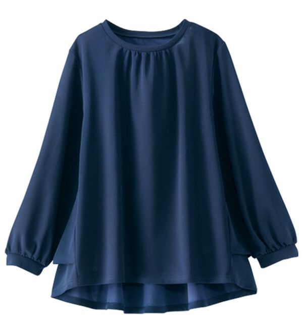 BELLUNA（ベルーナ）の「【再入荷】ボリューム袖美人顔バックフレアーＴブラウス（ブラウス）」｜詳細画像