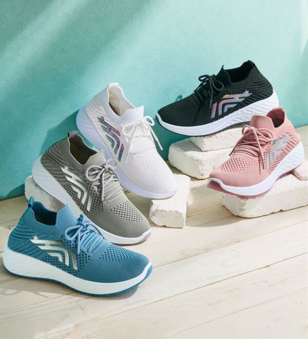 BELLUNA（ベルーナ）の「サイドポイント軽量ニットスニーカー（スニーカー）」｜詳細画像