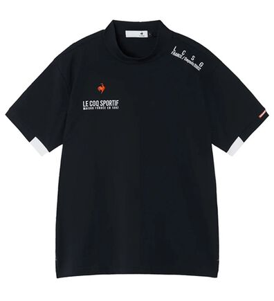 「＜ルコック＞ゴルフ　マーキングデザイン半袖モックネックシャツ（メンズシャツ）」