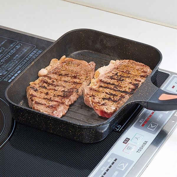 「ＮＥＷ　ＩＨ・直火対応ゴールドマーブル魚焼きパン（鍋・フライパン）」｜詳細画像