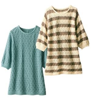 ルフラン（ルフラン）の「【２色組】リボン使いのニットプルオーバー（ニット・セーター）」｜詳細画像