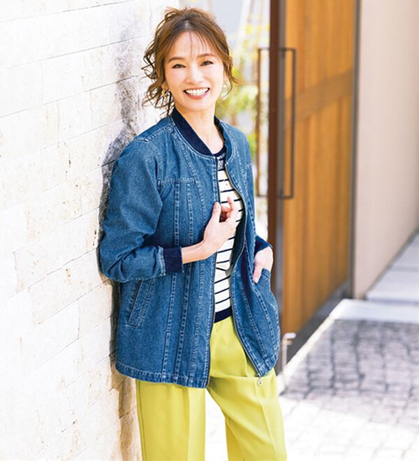 ルフラン（ルフラン）の「すらり見えのデニムブルゾン（ブルゾン）」｜詳細画像