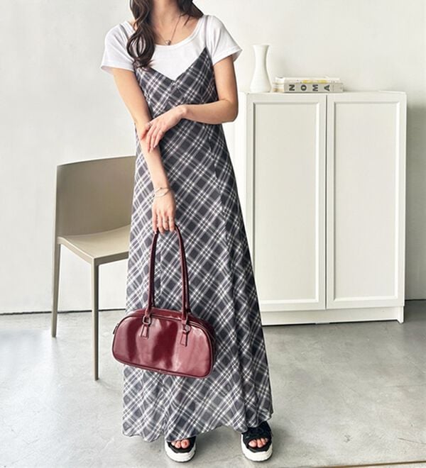 GeeRA（ジーラ）の「シアーチェックキャミワンピース（その他ワンピース）」｜詳細画像