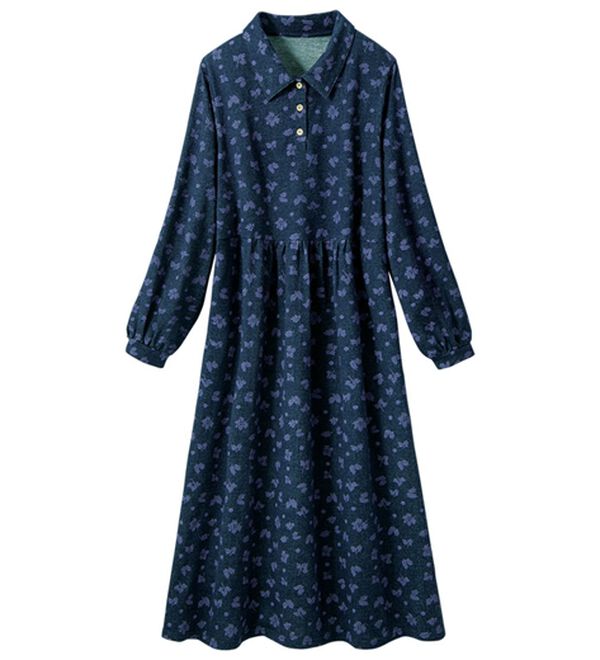 ルフラン（ルフラン）の「【２色組】小花柄衿付ロングワンピース（ロングワンピース）」｜詳細画像