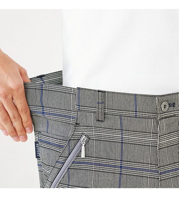 「【２本組】＜ダンロップ・リファインド＞チェック柄７ポケットパンツ（メンズフルレングスパンツ）」｜詳細画像