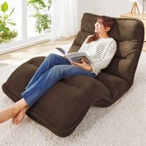 iellio（イエリオ）の「ＮＥＷ収納簡単低反発もこもこ座椅子＜１人掛け・リクライニング・フロアチェア・ごろ寝マット・ロングマット・長座布団＞（座椅子）」