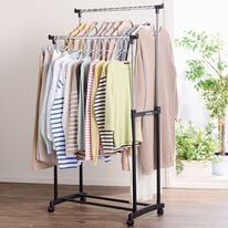 「パイプハンガーダブル（衣類・布団収納）」