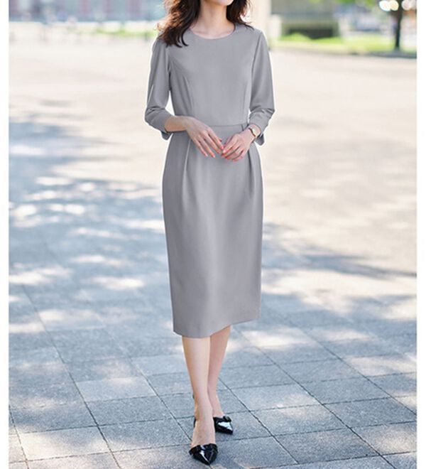 2点セット】ノーカラージャケットワンピースセット - ベルーナ【公式】