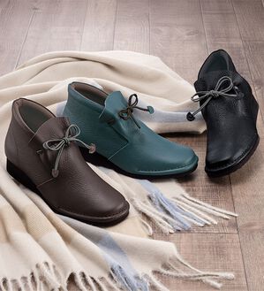 ルフラン（ルフラン）の「やわらかレザーのハイカットリボンシューズ（ブーツ）」｜詳細画像