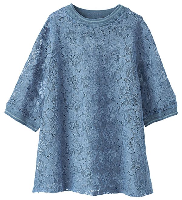 BELLUNA（ベルーナ）の「リブデザインレースプルオーバー（ブラウス）」｜詳細画像