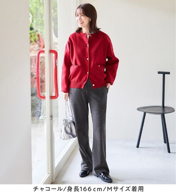 Viola e Viola（ヴィオラ エ ヴィオラ）の「毛布のような温かさ楽ぽか裏ファーフレアパンツ（フルレングスパンツ）」｜詳細画像