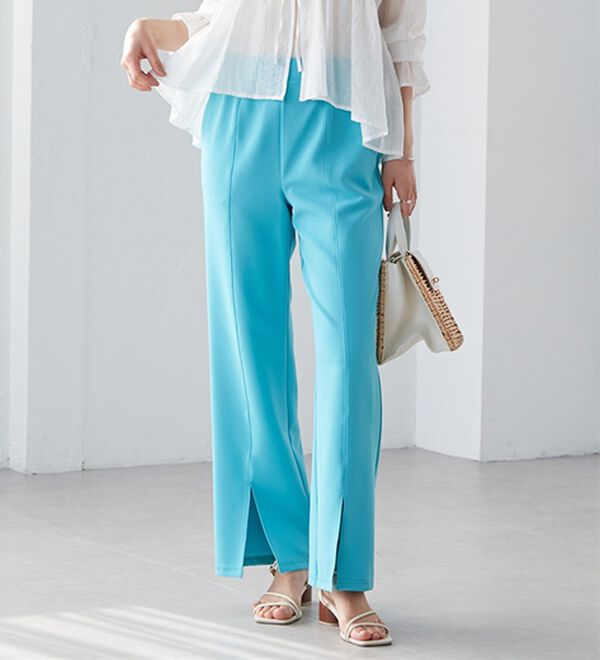 RANAN（ラナン）の「機能付センタースリットフレアーパンツ（フルレングスパンツ）」｜詳細画像