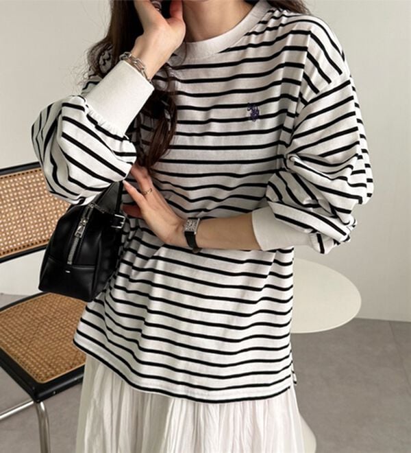 GeeRA（ジーラ）の「【Ｕ．Ｓ．　ＰＯＬＯ　ＡＳＳＮ．】配色ラインロンＴ（カットソー）」｜詳細画像