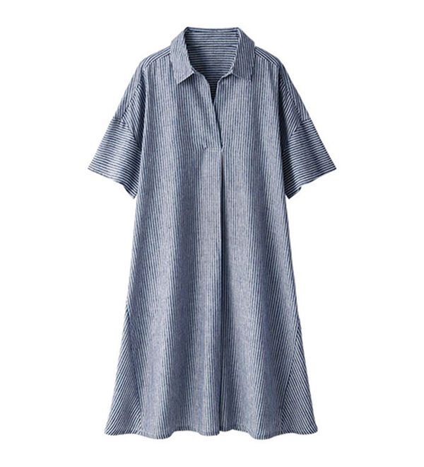 BELLUNA（ベルーナ）の「機能付リネン混スキッパーワンピース（カットソーワンピース）」｜詳細画像