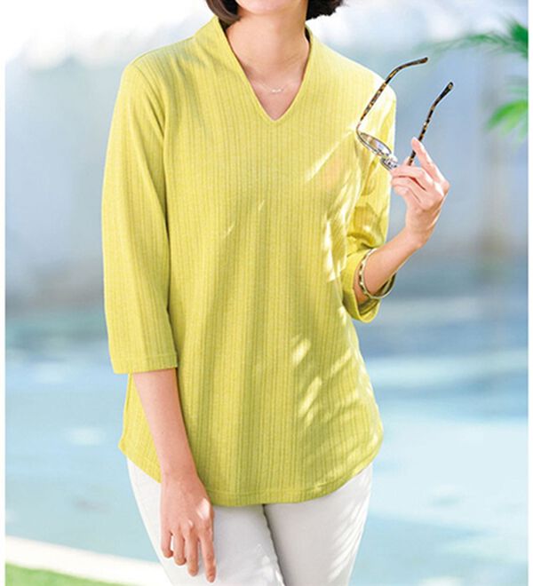 ルフラン（ルフラン）の「【３色組】針抜きテレコプルオーバー＜タマル＞（カットソー）」｜詳細画像