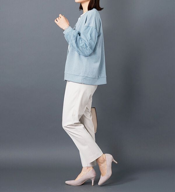 BELLUNA（ベルーナ）の「ラメ調袖チュールデザインカーディガン（その他カーディガン）」｜詳細画像