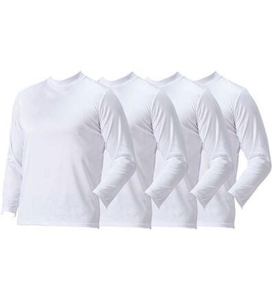 「【４枚組】抗菌防臭・マイクロファイバー裏起毛あったかインナー４枚組（シャツ）　長袖ハイネック（メンズ肌着・インナーウェア）」