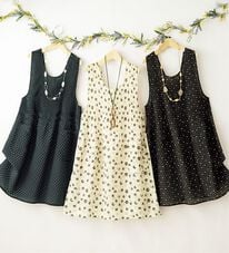 ルフラン（ルフラン）の「【３色組】プリーツドットエプロン（エプロン）」