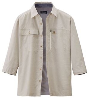 「＜Ｕ．Ｐレノマ＞大人の涼感７分袖シャツジャケット（メンズジャケット）」｜ベージュ系