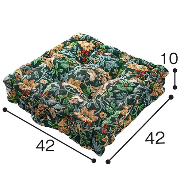 「高級ゴブラン織　厚みたっぷりクッキークッション（チェアカバー・チェアパッド）」｜詳細画像