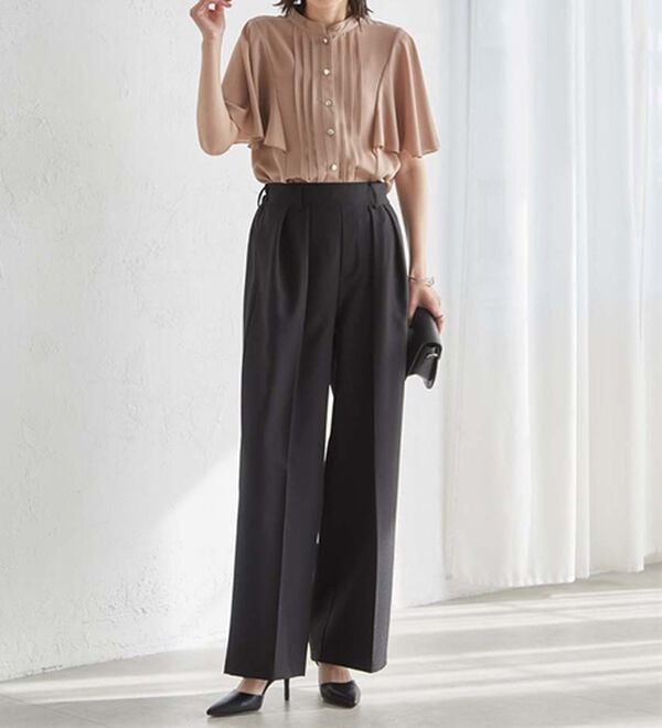 RANAN（ラナン）の「【新色追加】ひんやり！ピンタックフレアー袖ブラウス（ブラウス）」｜詳細画像